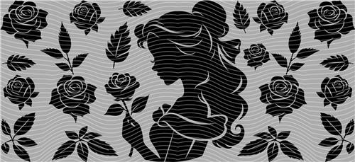 16oz black and white-B 111